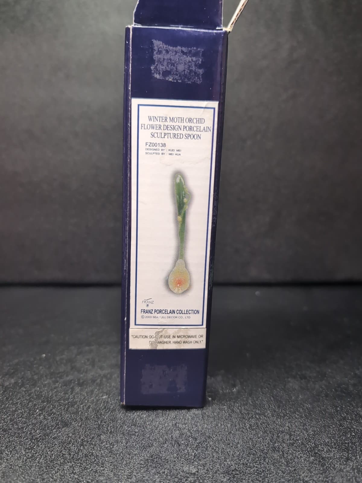 Franz Porcelain Collector's Spoon FZ00138, Orchid Moth Decorative Spoon, Elegant - Thumbnail 6