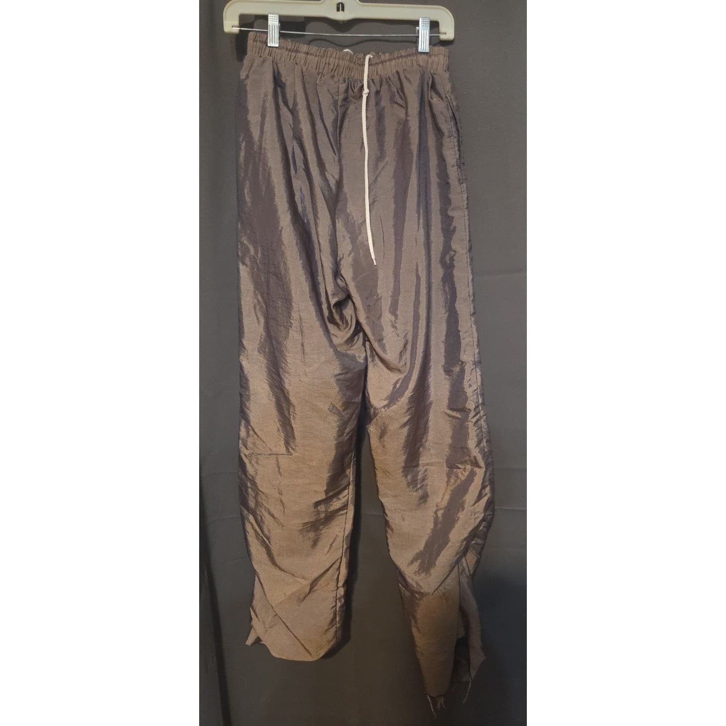New York Classics Brown Shimmer Windbreaker Pants, Zipper Ankle, Women's Small - Thumbnail 4