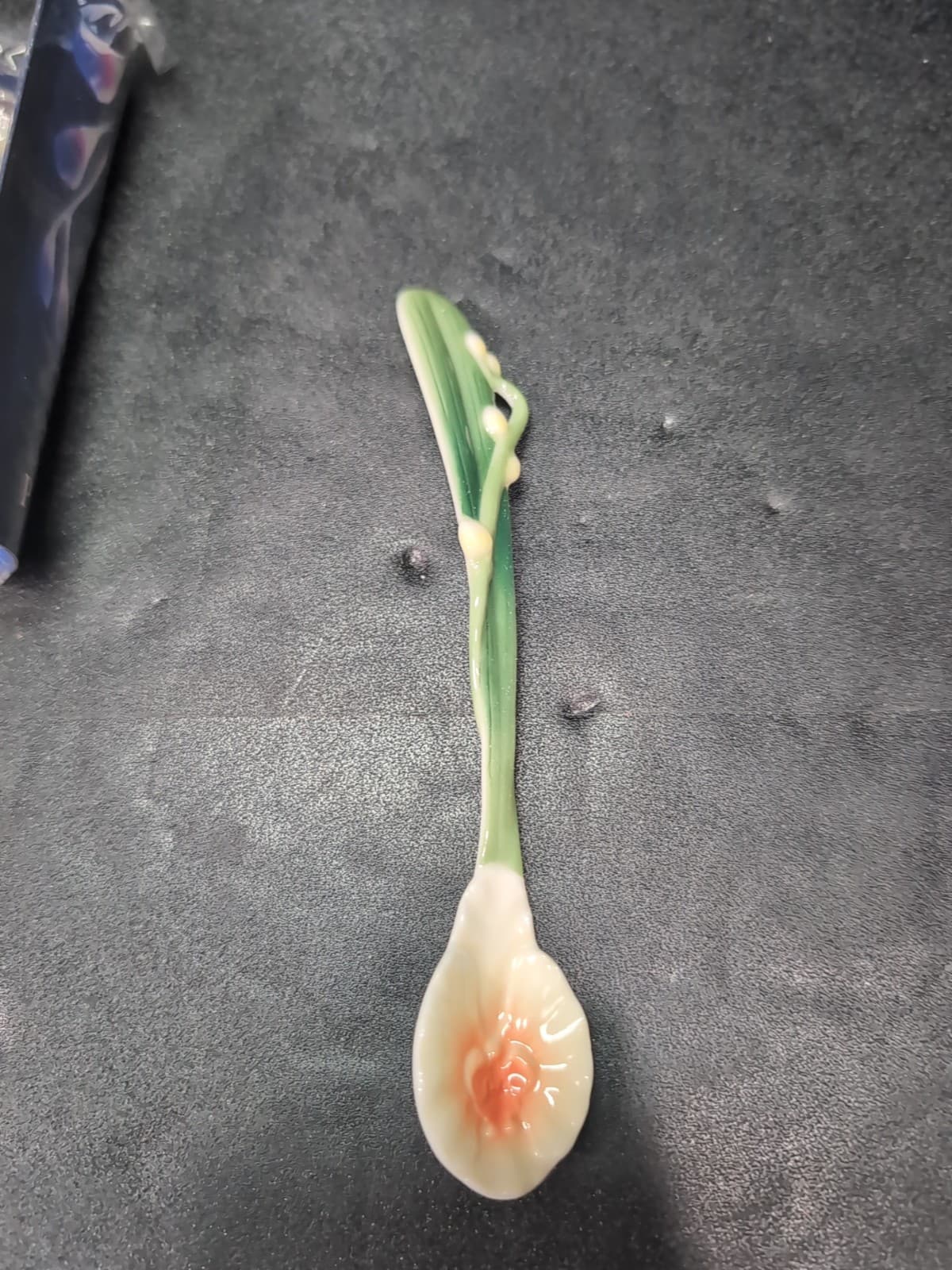 Franz Porcelain Collector's Spoon FZ00138, Orchid Moth Decorative Spoon, Elegant - Thumbnail 2