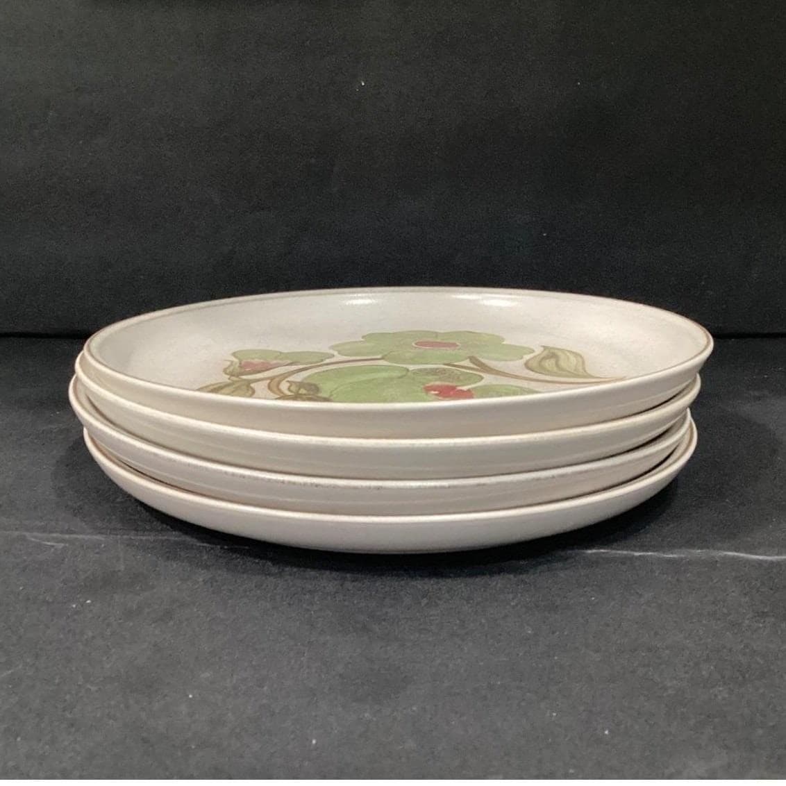 Denby Troubadour Dinner Plates, Set of 4, Vintage England Stoneware Dinnerware - Thumbnail 10