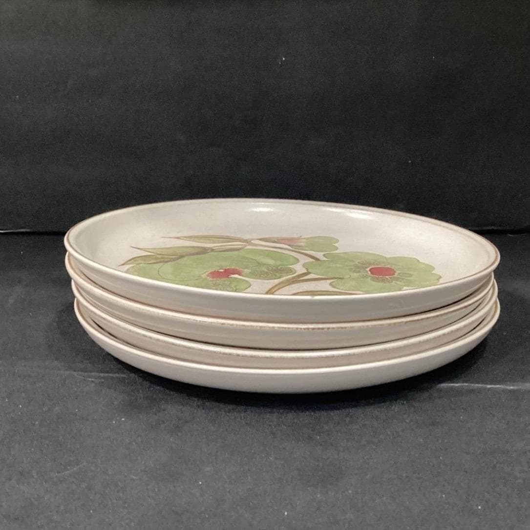 Denby Troubadour Dinner Plates, Set of 4, Vintage England Stoneware Dinnerware - Thumbnail 9