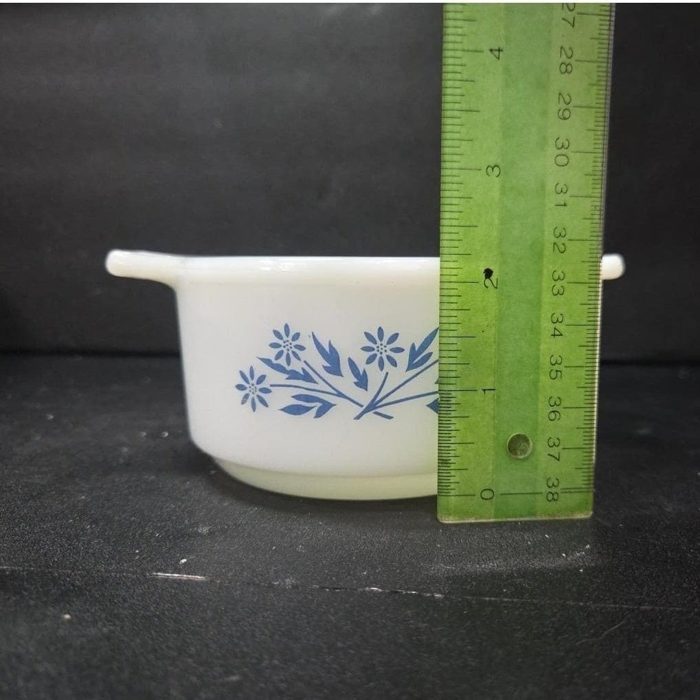 Pyr-O-Rey Blue Cornflower Ramekin, Vtg Dynaware Individual Casserole, Bakeware - Thumbnail 10