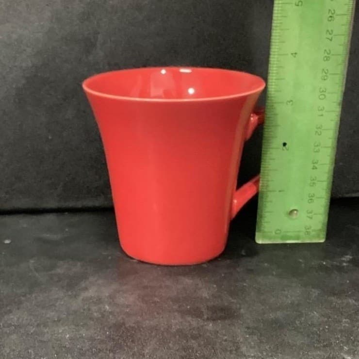 10 Strawberry Street Red Coffee Cups, Set of 4, Vintage Inspired Mugs, Drinkware - Thumbnail 9