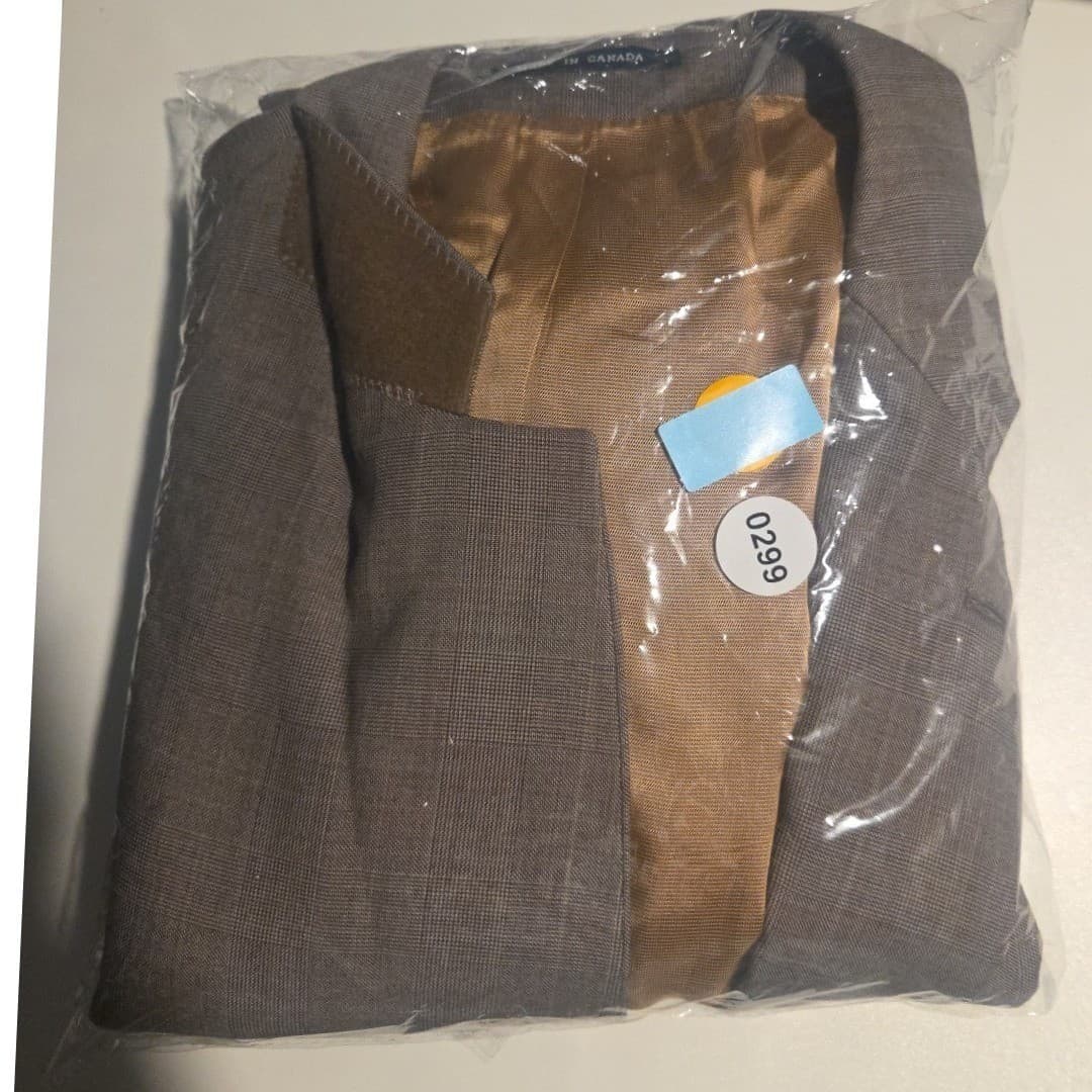 Ralph Lauren Wool Blazer Brown Two Button Sport Coat, Mens 42L, Made in Canada - Thumbnail 12