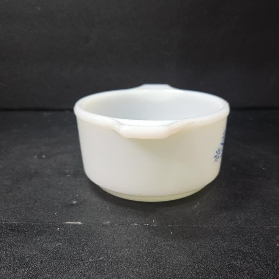 Pyr-O-Rey Blue Cornflower Ramekin, Vtg Dynaware Individual Casserole, Bakeware - Thumbnail 3