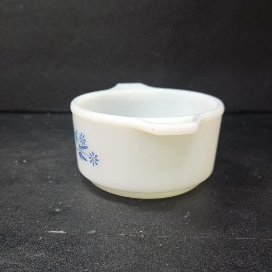 Pyr-O-Rey Blue Cornflower Ramekin, Vtg Dynaware Individual Casserole, Bakeware - Thumbnail 5