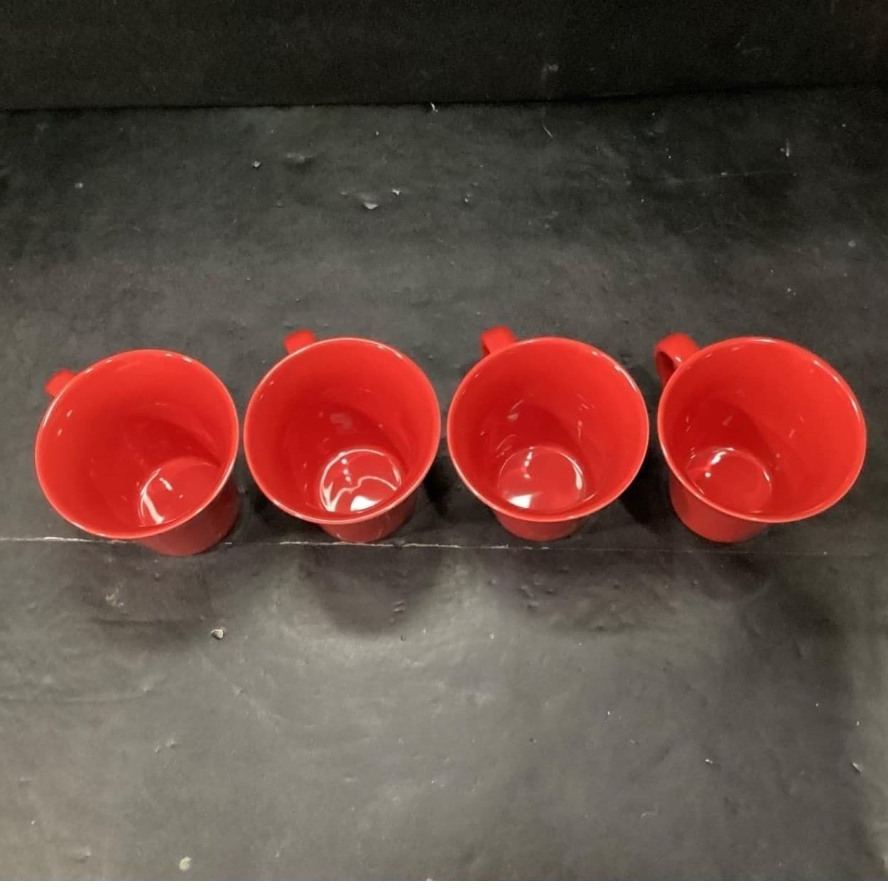 10 Strawberry Street Red Coffee Cups, Set of 4, Vintage Inspired Mugs, Drinkware - Thumbnail 7
