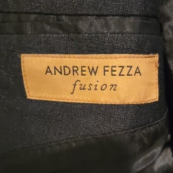 Andrew Fezza Fusion Charcoal Grey 100% Silk 3-Button Blazer, Mens 44L Sport Coat - Thumbnail 5