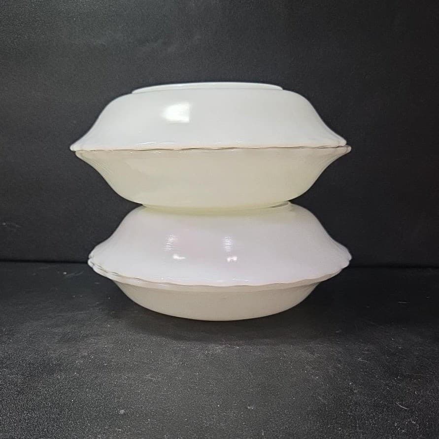 Anchor Hocking Fire King Swirl Bowls, Set of 4, Milk Glass, Vintage Kitchenware - Thumbnail 10