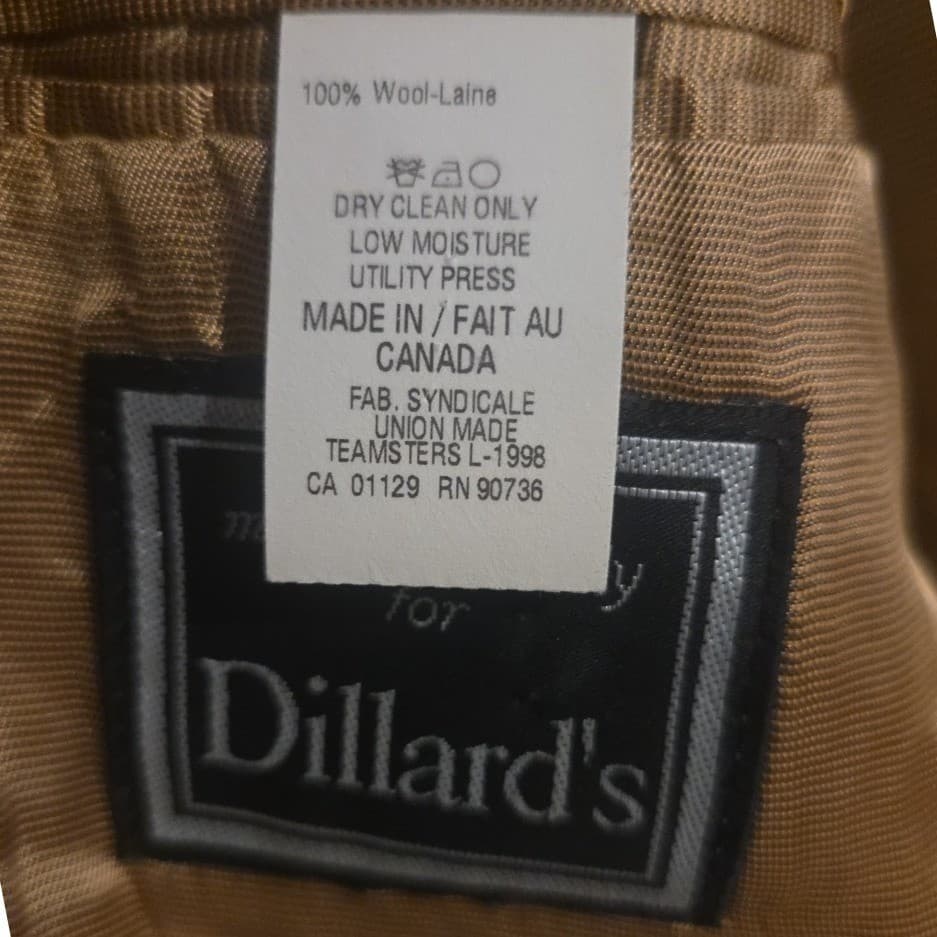 Ralph Lauren Wool Blazer Brown Two Button Sport Coat, Mens 42L, Made in Canada - Thumbnail 10