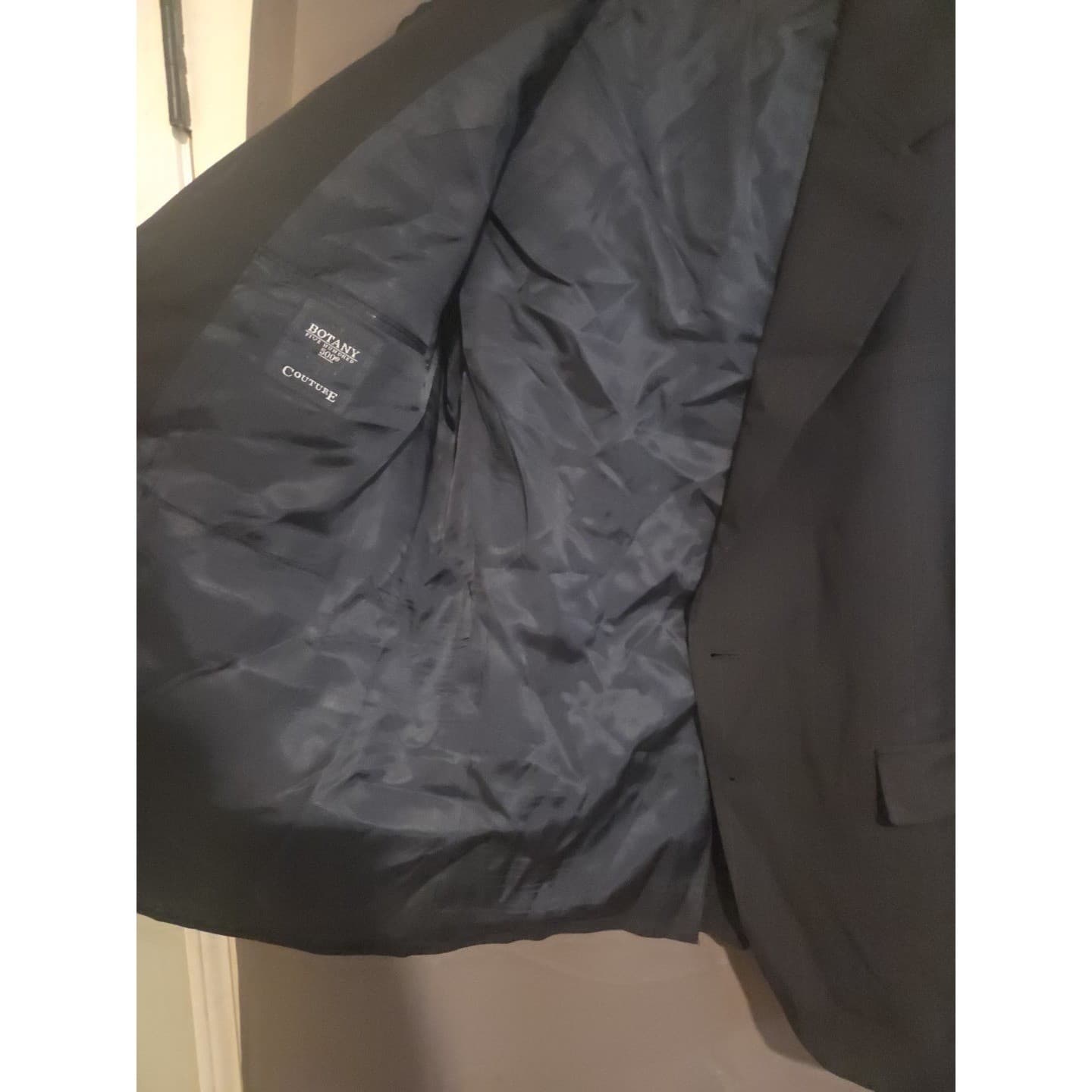 Botany 500 Couture Navy Blue Pinstripe Blazer, Men's 42R Sport Coat, Made in USA - Thumbnail 8