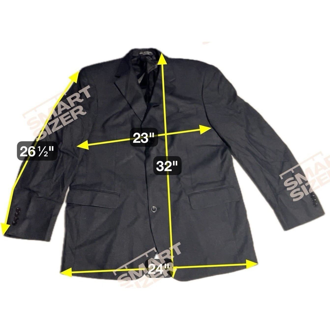 Andrew Fezza Fusion Charcoal Grey 100% Silk 3-Button Blazer, Mens 44L Sport Coat - Thumbnail 2