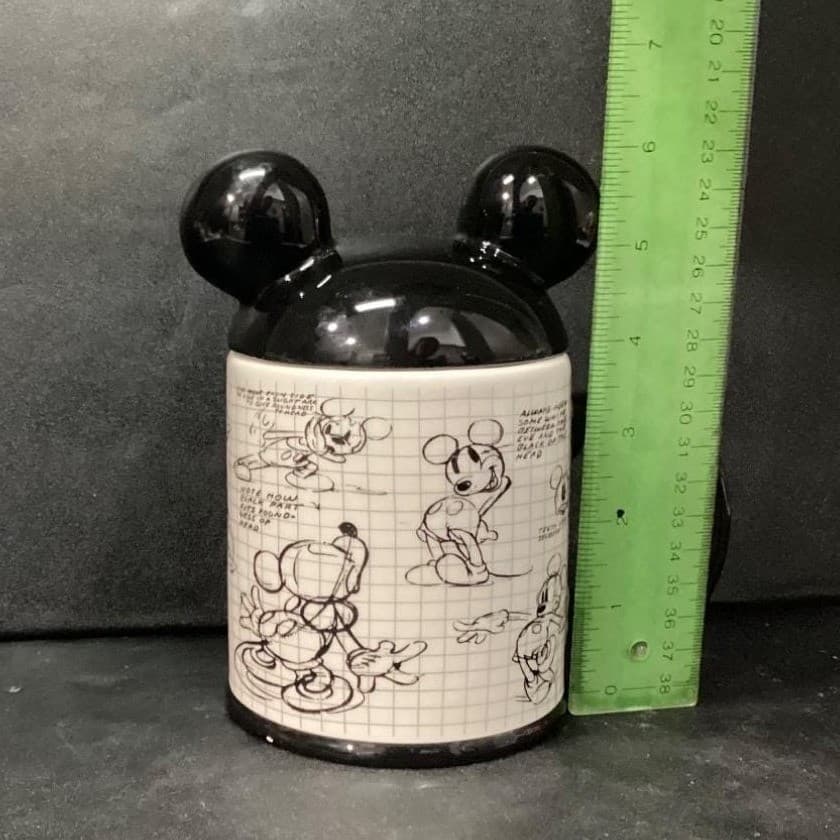 Disney Mickey Mouse Lidded Coffee Cup, Vintage Inspired Sketch Book Draw Design - Thumbnail 11