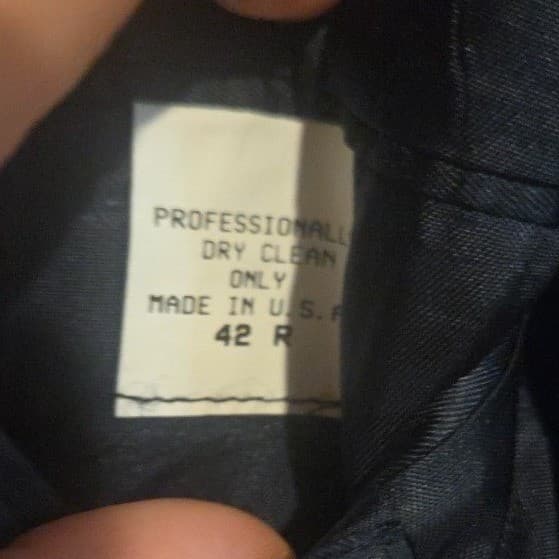 Botany 500 Couture Navy Blue Pinstripe Blazer, Men's 42R Sport Coat, Made in USA - Thumbnail 10