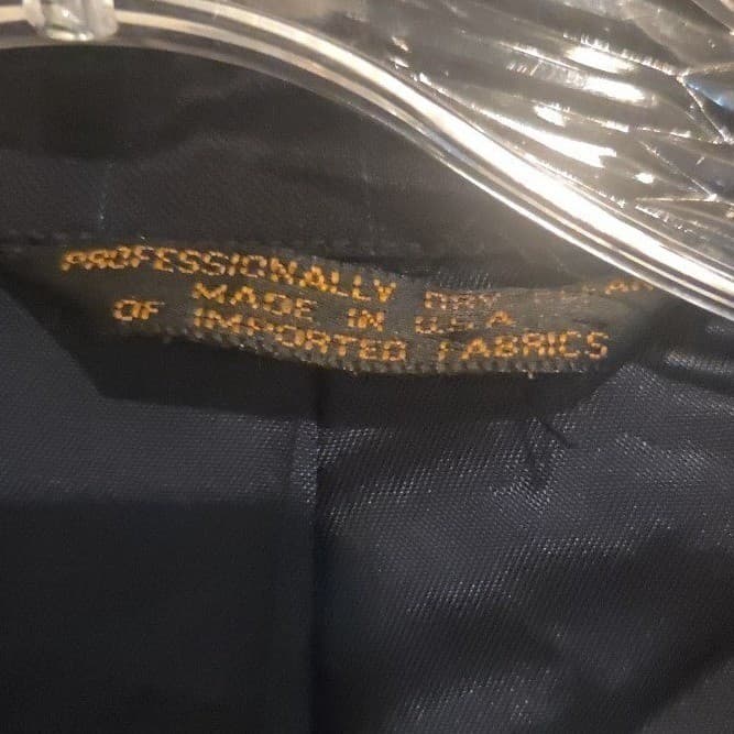 Botany 500 Couture Navy Blue Pinstripe Blazer, Men's 42R Sport Coat, Made in USA - Thumbnail 9