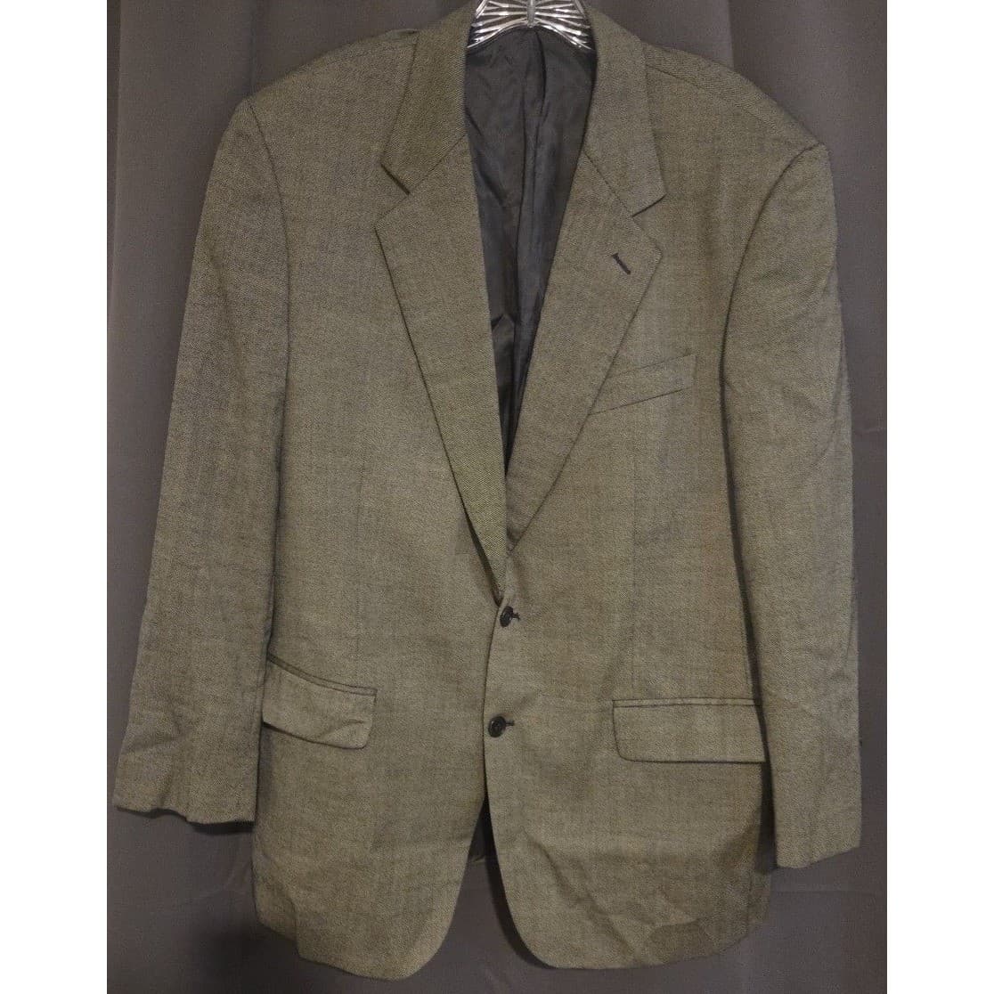 Sartoriale Marzotto Guabello Super 100s Wool Blazer, Men's 44R Olive Green Italy - Thumbnail 3
