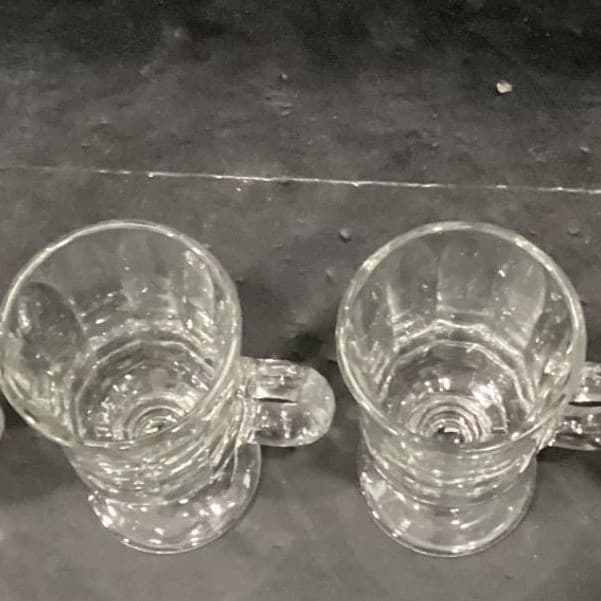 Libbey Pedestal Irish Coffee Mugs, Set of 4, Vintage Optic Design, Drinkware - Thumbnail 7