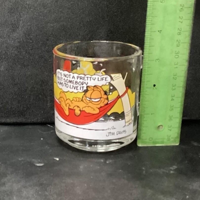 McDonalds Garfield Odie Glass Mugs, Set Of 3, Vintage Cartoon Strip Design - Thumbnail 9