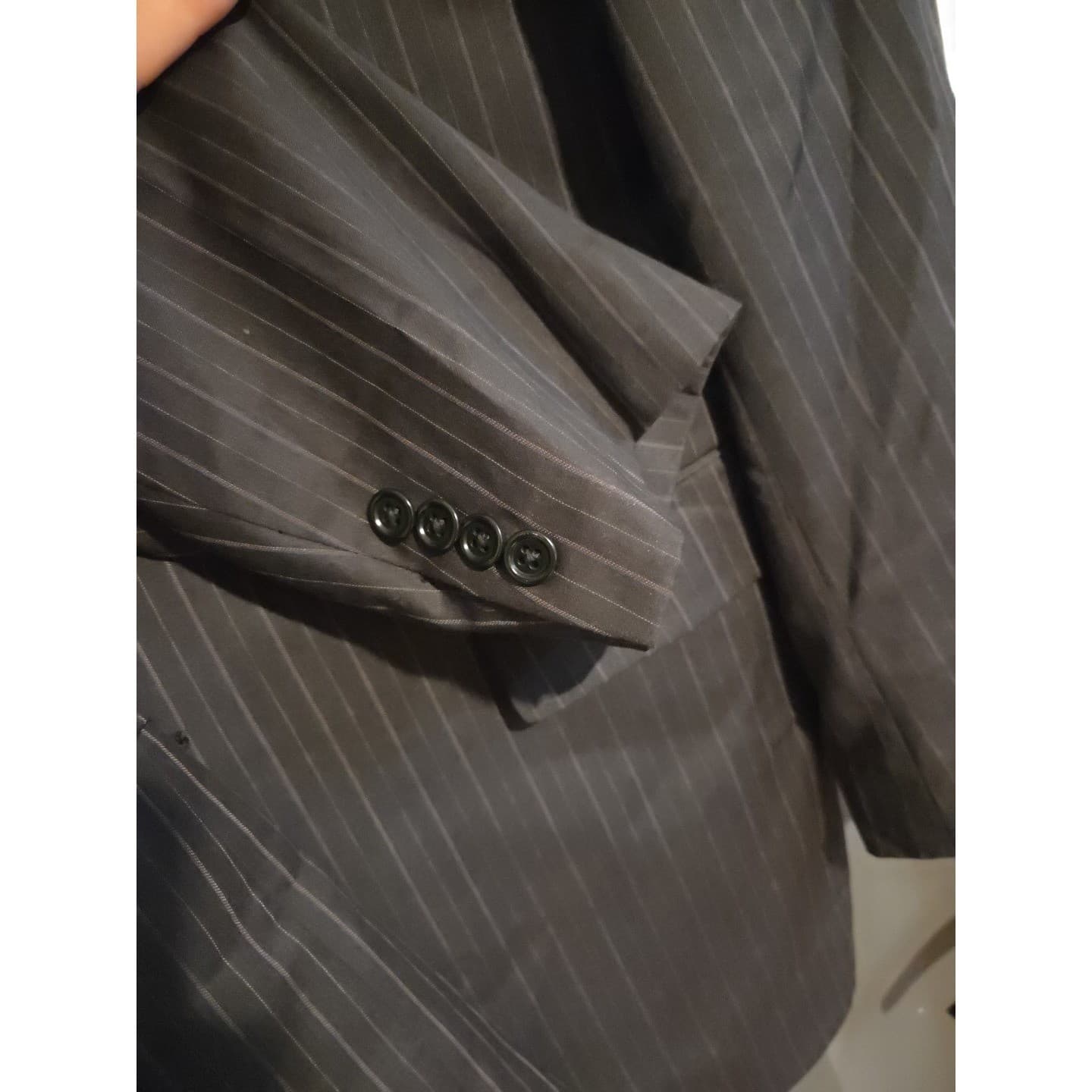 Hart Schaffner Marx Pinstripe Blazer, Men's 42XL Suit Jacket, Formal Business - Thumbnail 7
