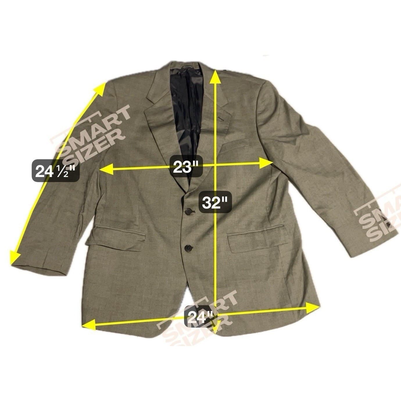 Sartoriale Marzotto Guabello Super 100s Wool Blazer, Men's 44R Olive Green Italy - Thumbnail 2