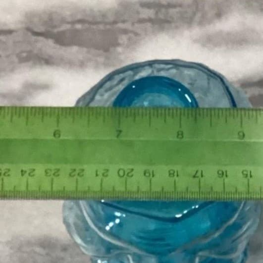 Indiana Glass Blue Jolly Mountaineer Decanter Vintage Hillbilly Moonshine Bottle - Thumbnail 11