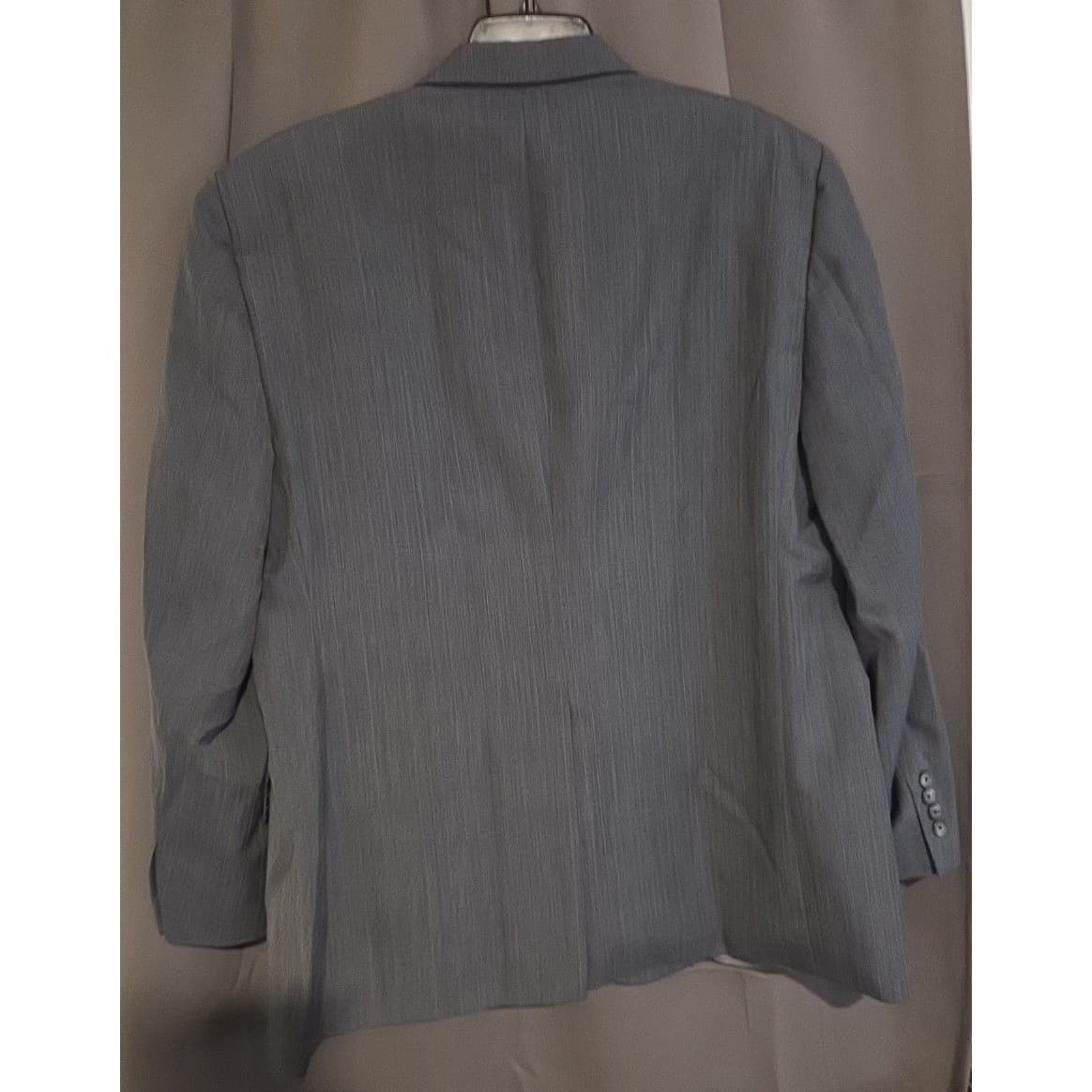 Hart Schaffner Marx Maison Blanche Grey Pinstripe Viracle Wool Blend Blazer Mens - Thumbnail 4