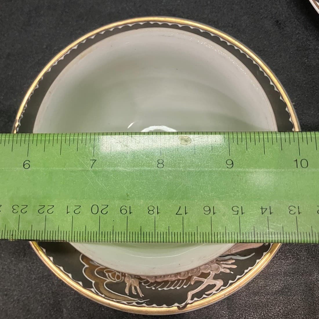 Moriage Dragonware Teacup & Saucers, Set of 4 Vintage Hand Painted Dragon Design - Thumbnail 10