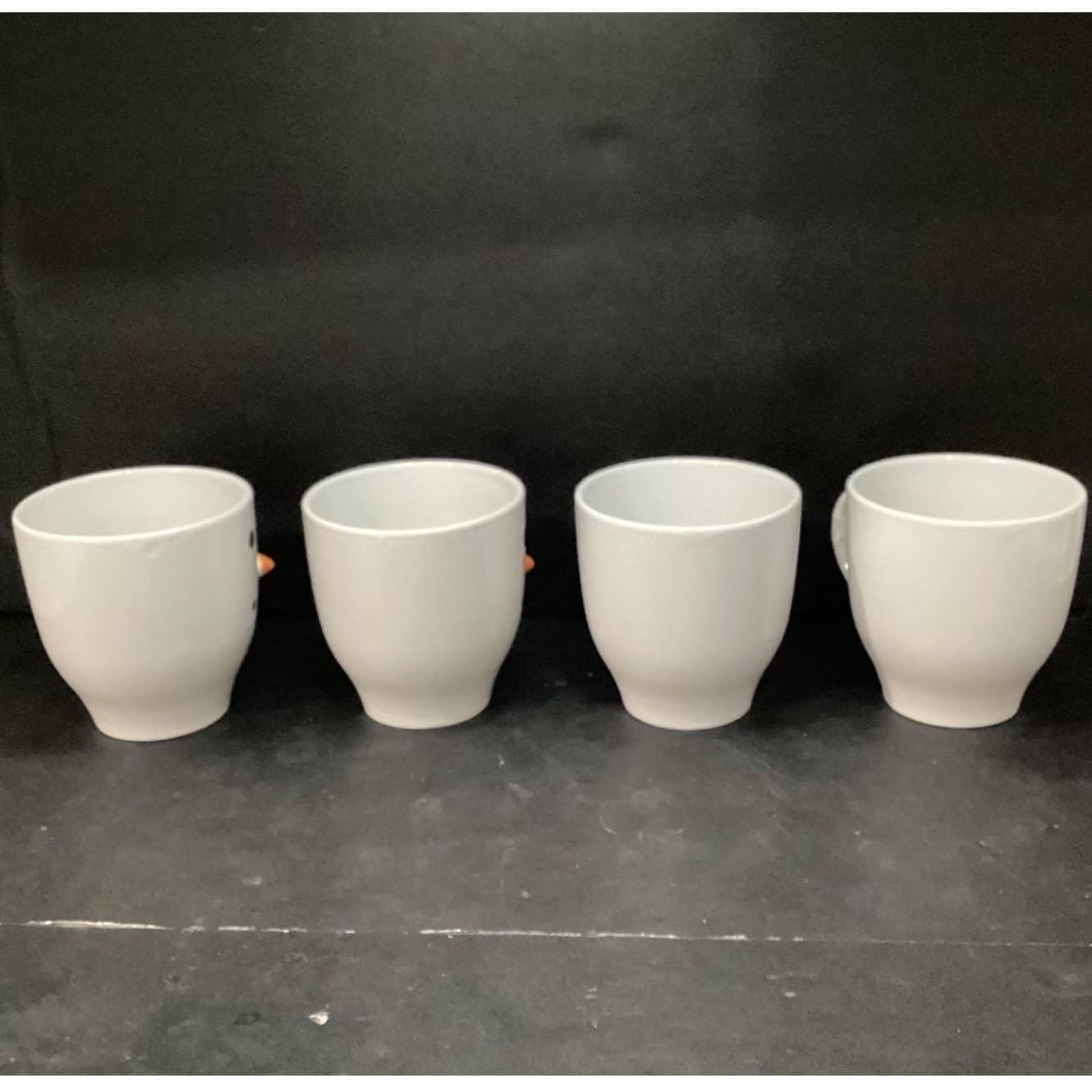 Royal Norfolk White Snowman Coffee Cups, Set of 4, 3D Carrot Noses, Drinkware - Thumbnail 7