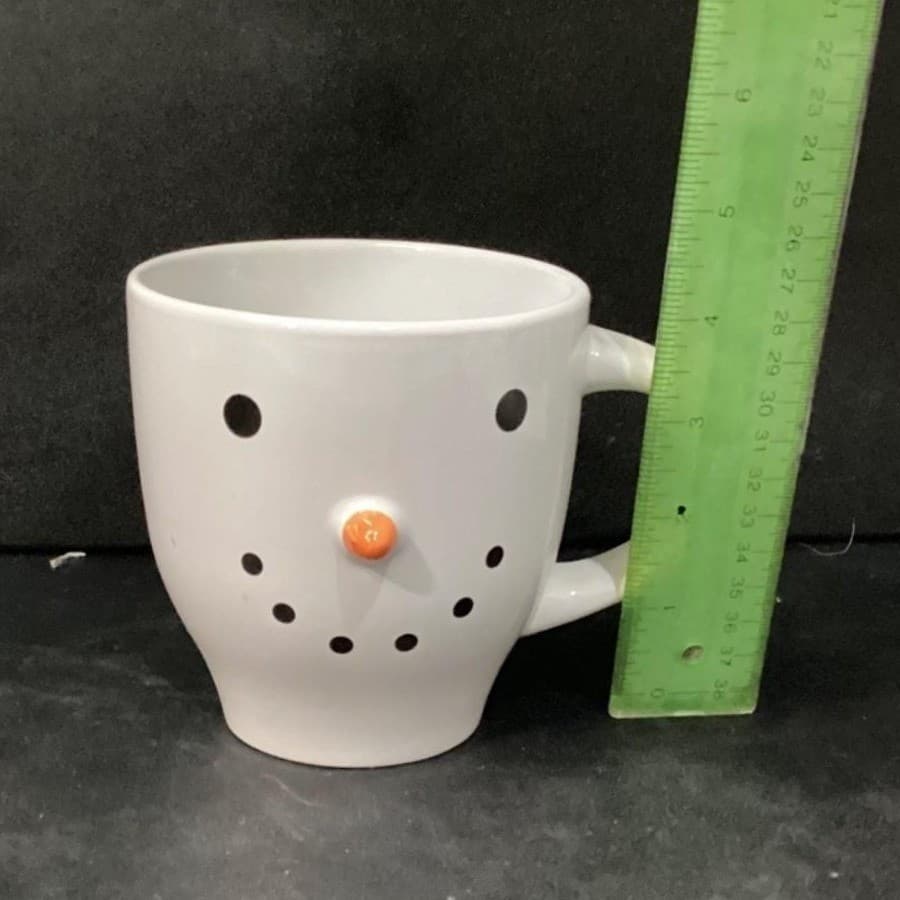 Royal Norfolk White Snowman Coffee Cups, Set of 4, 3D Carrot Noses, Drinkware - Thumbnail 10