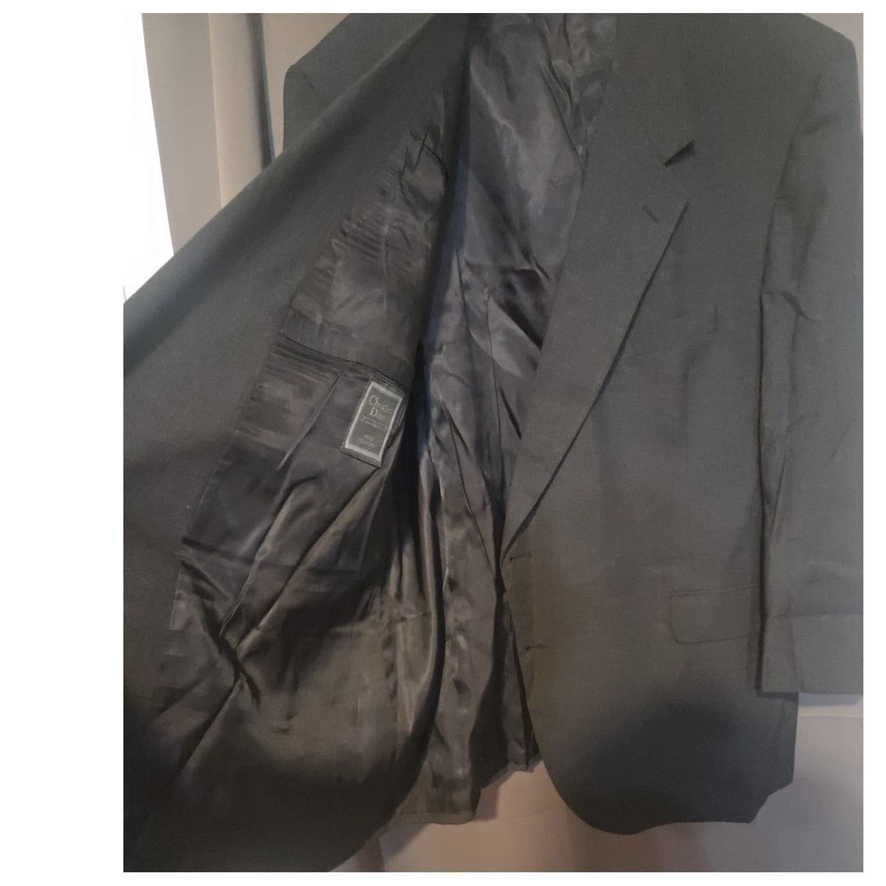 Christian Dior Le Connaisseur Pure Wool Pinstripe Blazer, Men's 50L Black Jacket - Thumbnail 7