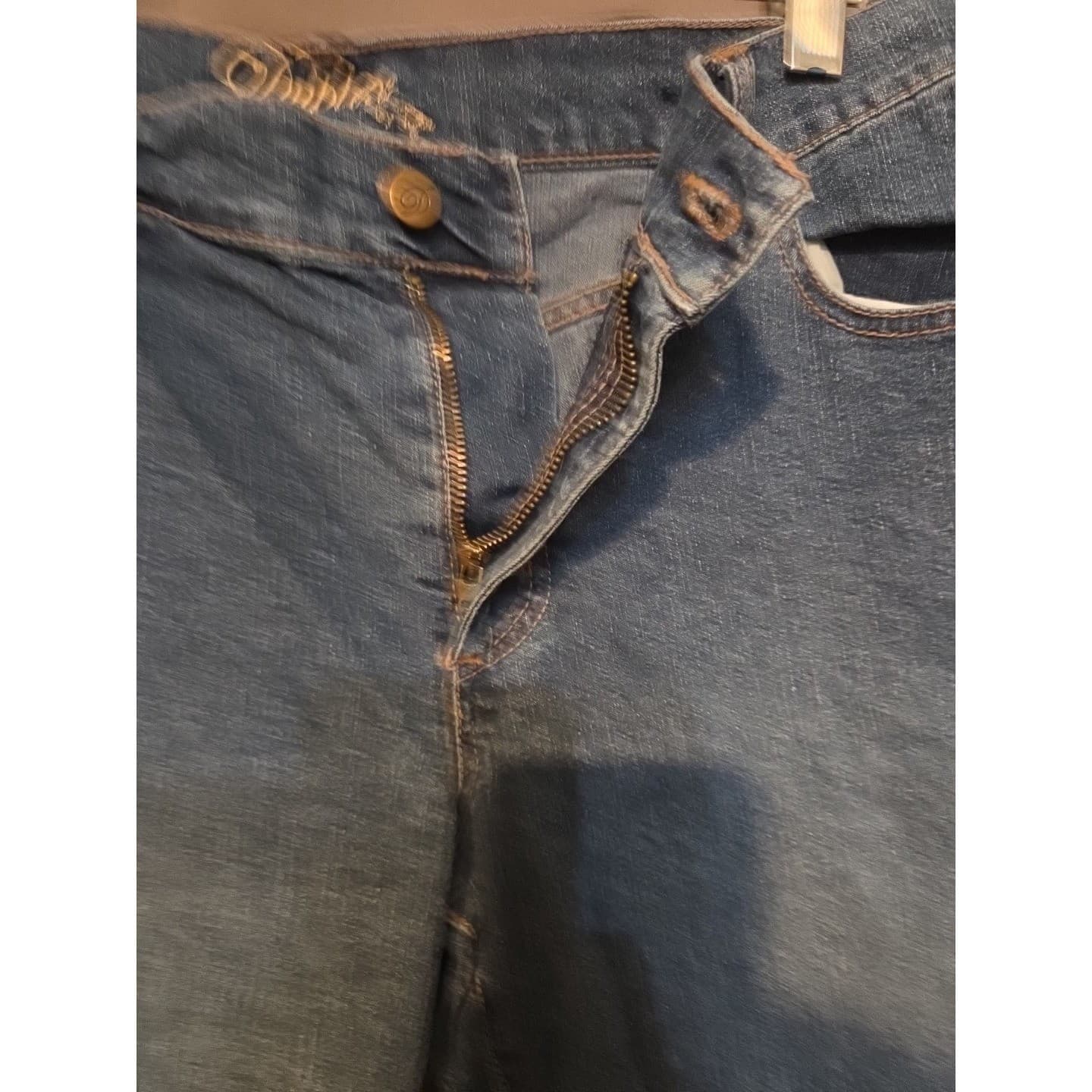 Duplex by Tyte Denim Capri Jeans, Woman's Size 12, Medium Wash Embroidered Blue - Thumbnail 7