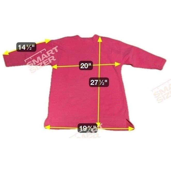 Michael Carrie Vintage Ribbed Hot Pink 3/4 Sleeve Crew Neck, Woman's Medium Top - Thumbnail 2