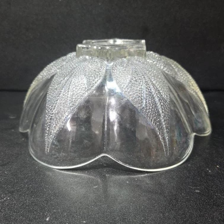 Indiana Glass Clear Trinket Dish, Vintage Leaf Design Candy Bowl, Centerpiece - Thumbnail 9