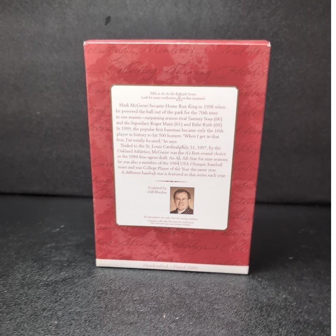 Mark McGwire Hallmark Ornament, At the Ballpark Series #3, Baseball Keepsake - Thumbnail 9