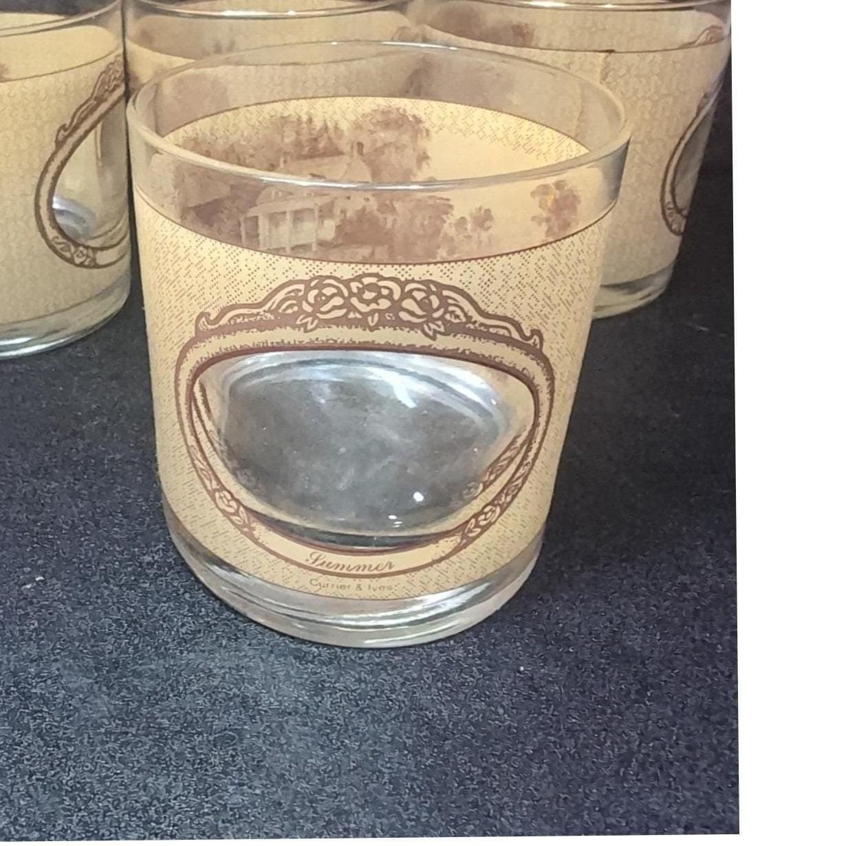 Currier & Ives Homestead Seasons Rock Glasses, Set of 4, Tumblers, Home Barware - Thumbnail 4