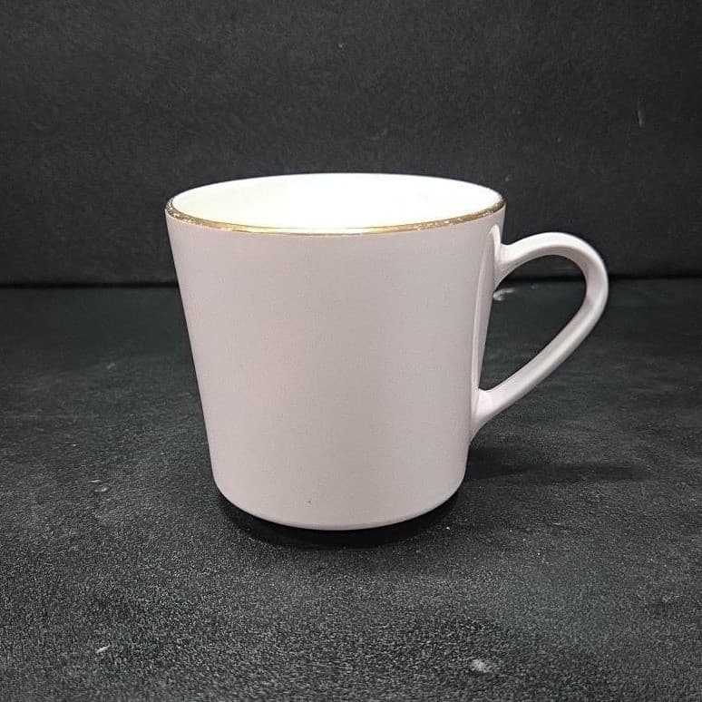 Centura Corning Coffee Mug, White Cup with Gold Rim, Vtg Drinkware, Kitchenware - Thumbnail 2