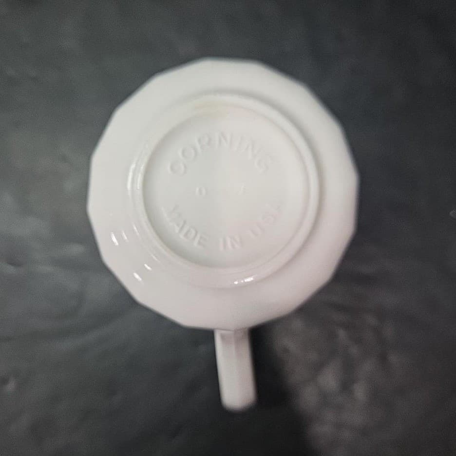 Corelle Enhancements White Swirl Coffee Mug, Vintage Corning USA Cup, Drinkware - Thumbnail 8
