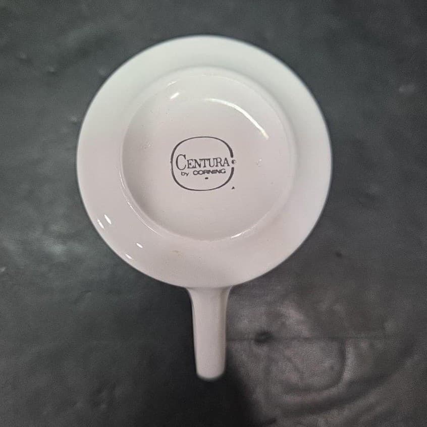 Centura Corning Coffee Mug, White Cup with Gold Rim, Vtg Drinkware, Kitchenware - Thumbnail 8
