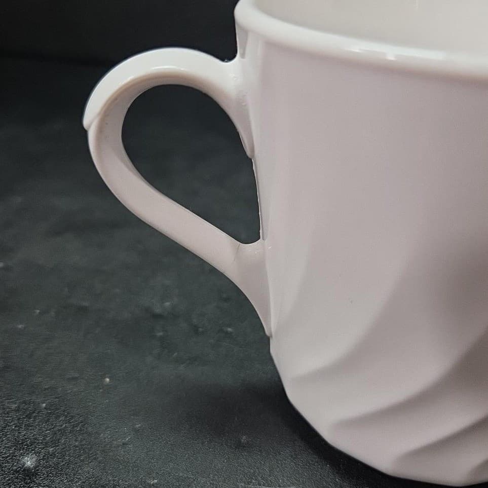 Corelle Enhancements White Swirl Coffee Mug, Vintage Corning USA Cup, Drinkware - Thumbnail 11