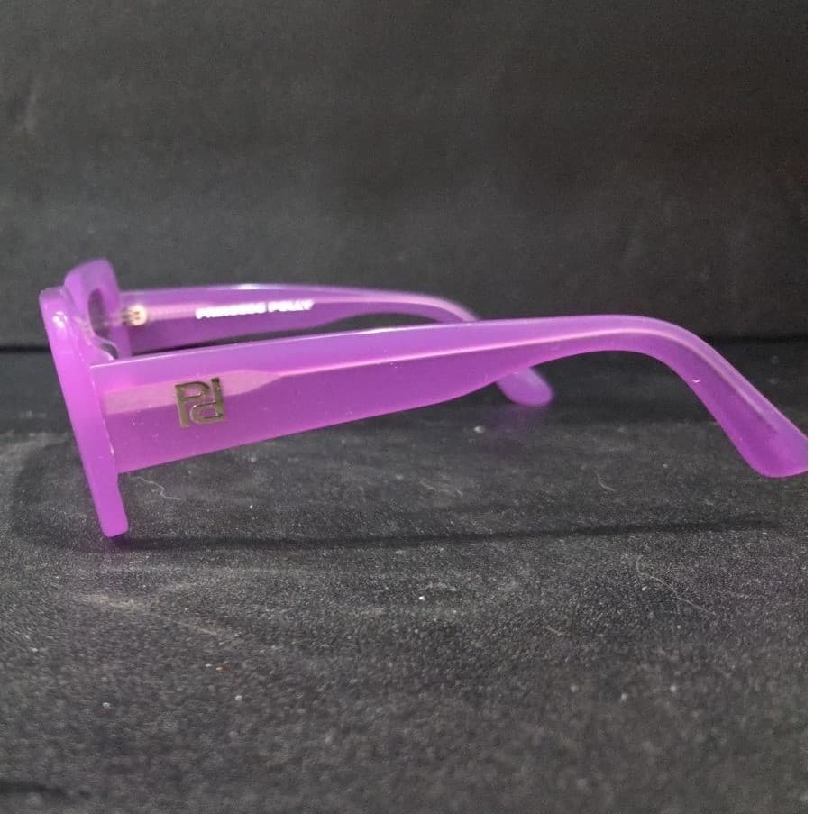 Princess Polly Kids Purple Rectangular Sunglasses, Chunky Translucent, Y2K Retro - Thumbnail 4
