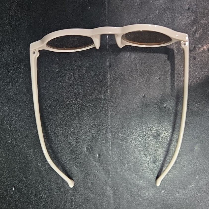 Kids Round Retro Sunglasses, Matte Cream, Vintage Style, UV Protection - Thumbnail 7