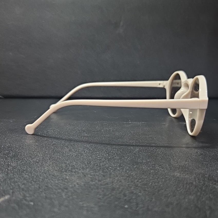 Kids Round Retro Sunglasses, Matte Cream, Vintage Style, UV Protection - Thumbnail 6