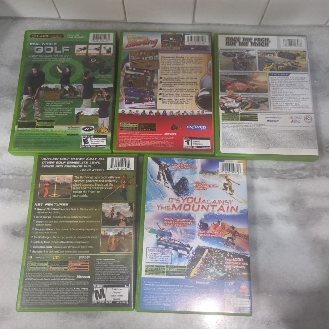 Xbox Sports Game Lot: SSX 3, Outlaw Golf 2, Nascar Thunder 2004, 5 Game Bundle - Thumbnail 3