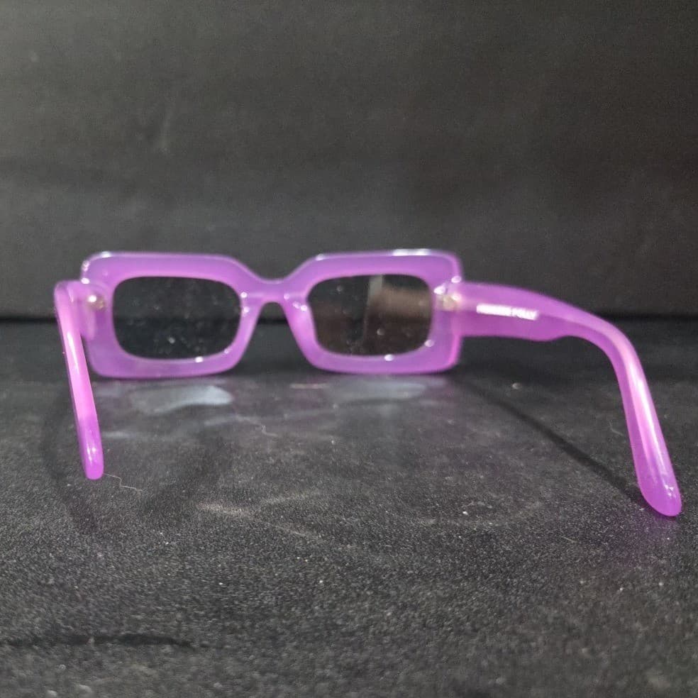 Princess Polly Kids Purple Rectangular Sunglasses, Chunky Translucent, Y2K Retro - Thumbnail 5