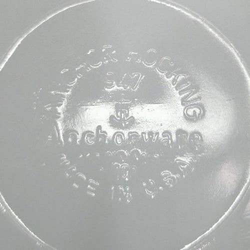 Anchor Hocking Milk Glass Salad Plates #947, Set of 4, Copper Filigree Design - Thumbnail 5