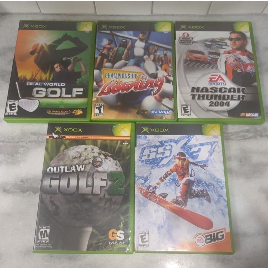 Xbox Sports Game Lot: SSX 3, Outlaw Golf 2, Nascar Thunder 2004, 5 Game Bundle - Thumbnail 2