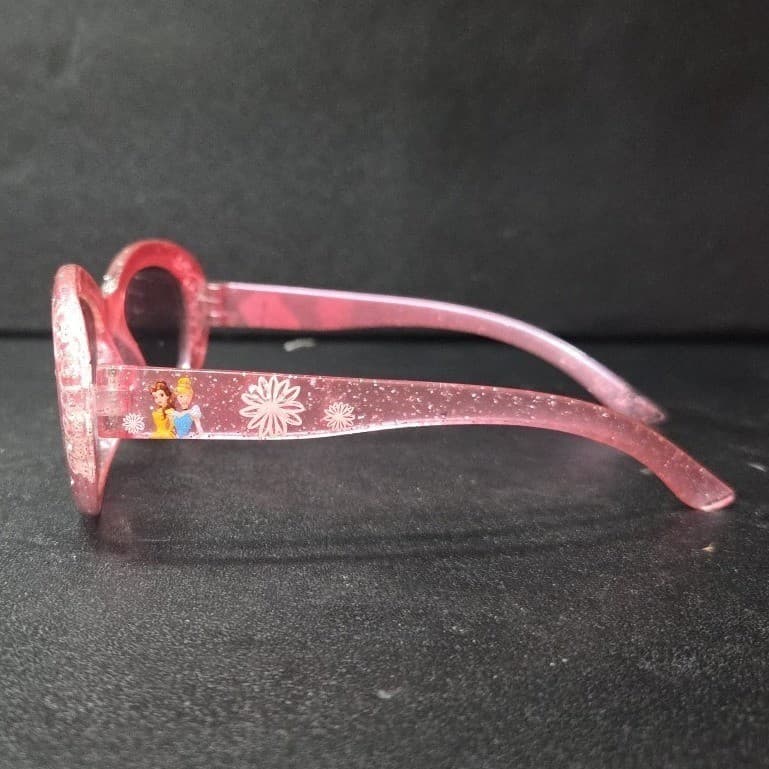 Disney Princess Kids Pink Glitter Sunglasses, Ariel Cinderella Belle Rapunzel - Thumbnail 4