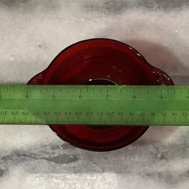 Anchor Hocking Royal Ruby Coronation Berry Bowls, Set of 4 Vintage Ribbed Design - Thumbnail 3