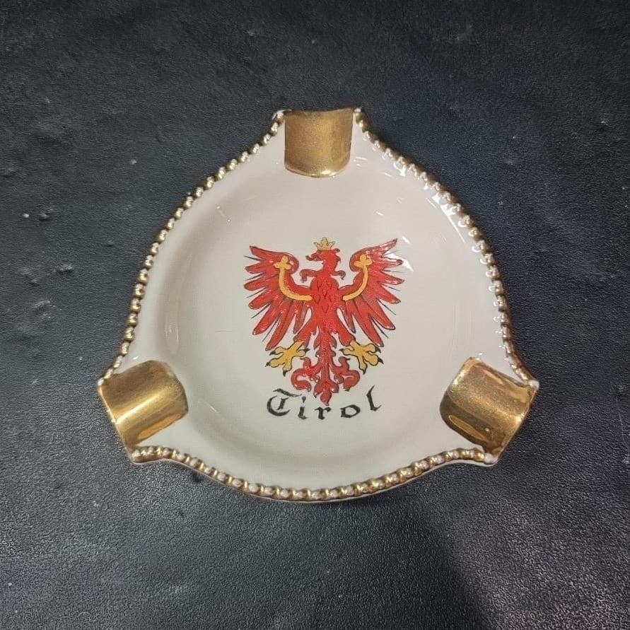 Bavaria Waldershof Ashtray, Tirol Germany Collectible Hand-painted Vintage Decor - Thumbnail 2