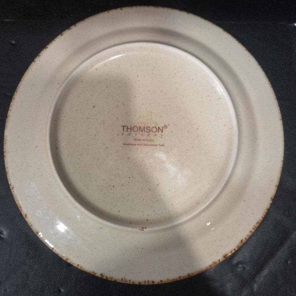 Thomson Pottery Caramel Swirl Dinner Plates, Set of 4 Vintage Ceramic Dinnerware - Thumbnail 3
